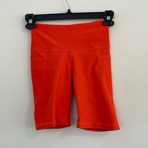 Orange Biker Shorts